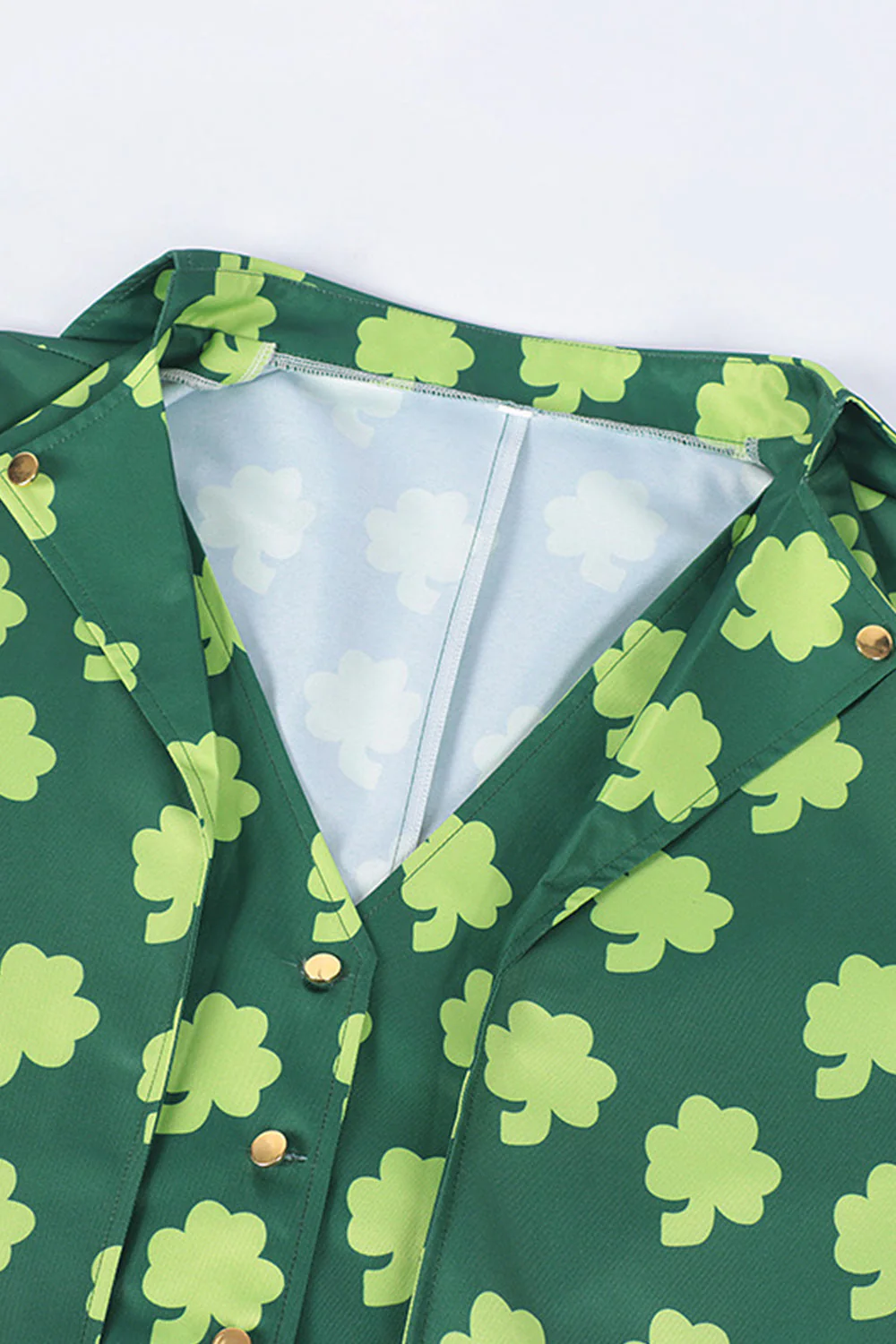 Retro Green Shamrock Slim Fit Tuxedo Jacket with Hat - Image 4