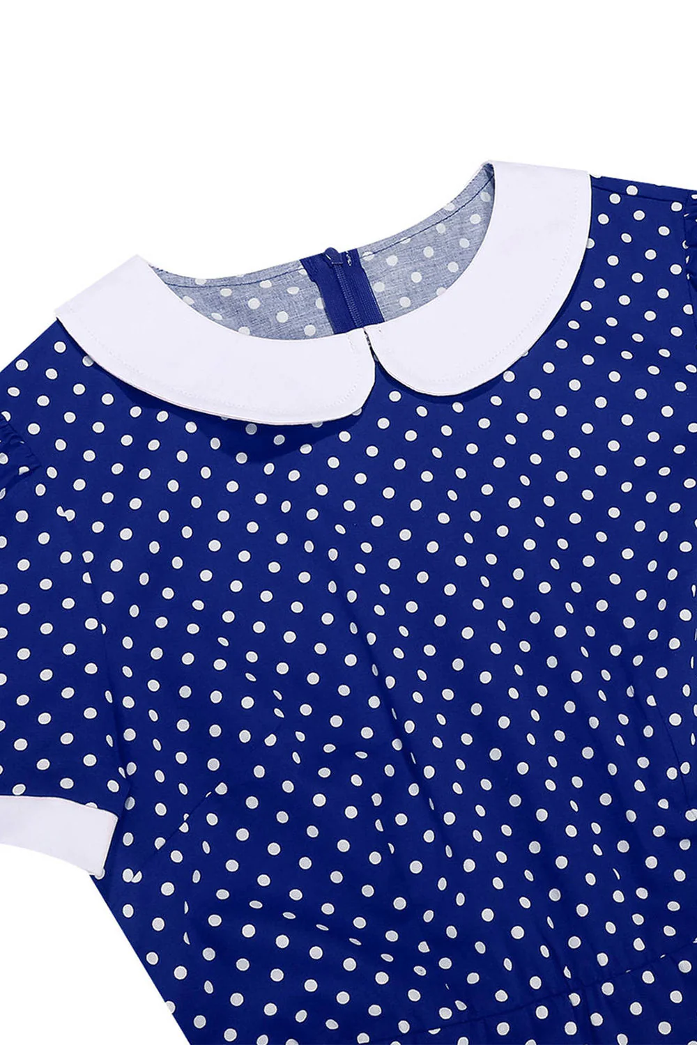 Round Neck Polka Dots Black A Line 1950s Dress - Image 6