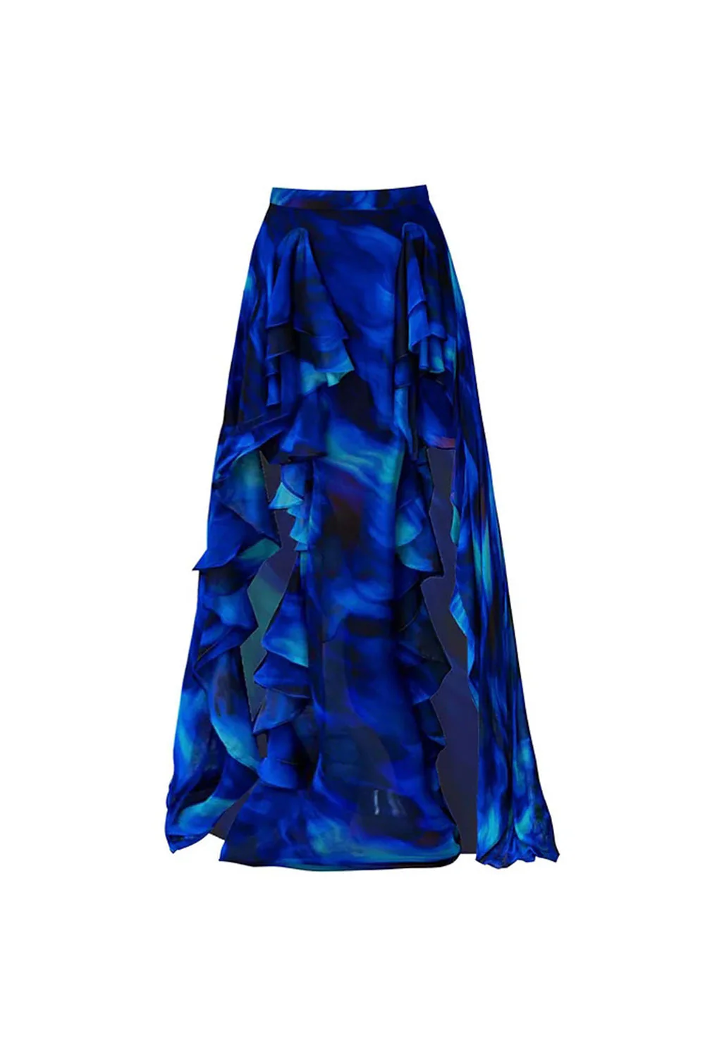 Royal Blue 2 Piece Spaghetti Straps Swimsuit with Cover Up - Image 3