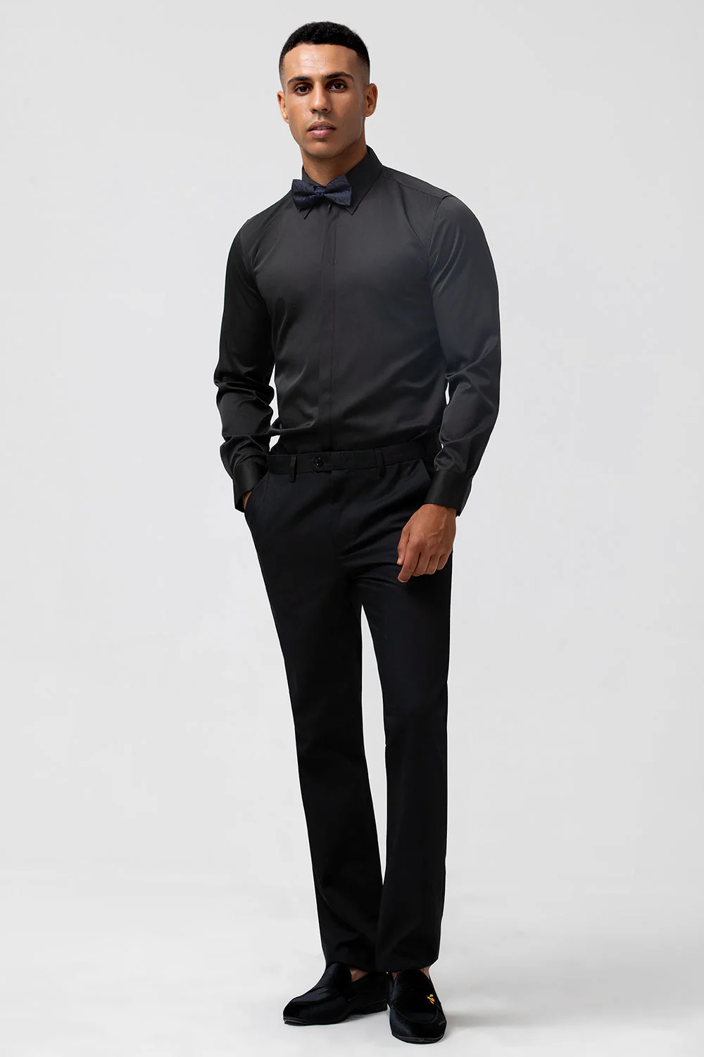 Royal Blue Jacquard Peak Lapel 2 Piece Men's Prom Suits - Image 7