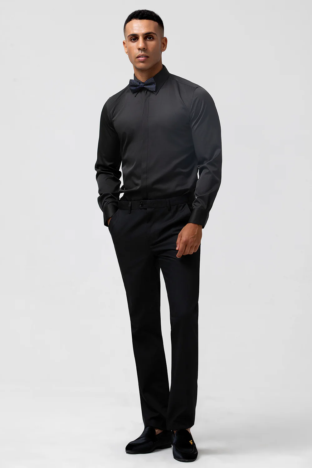 Royal Blue Peak Lapel Jacquard 2 Pieces Men's Suits - Image 5