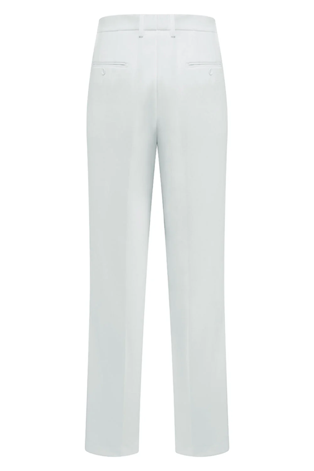 Shawl Lapel 3 Piece One Button White Men's Wedding Suits - Image 8