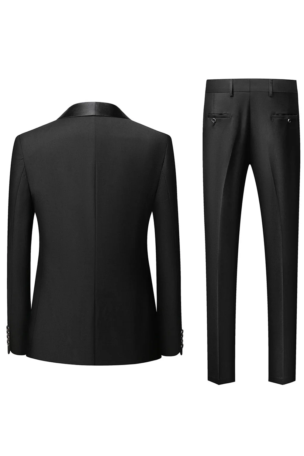 Dark Green Shawl Lapel One Button 3 Pieces Men's Wedding Suits - Image 15