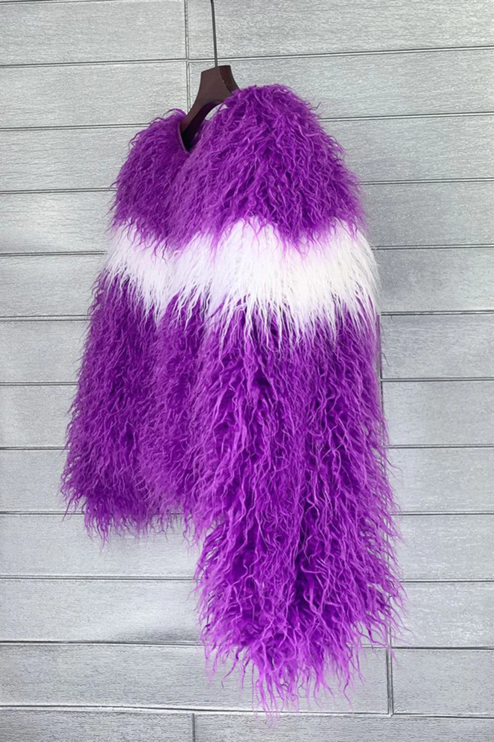 Shearling Faux Fur Coat Orange Thickened Women Coat - Image 10