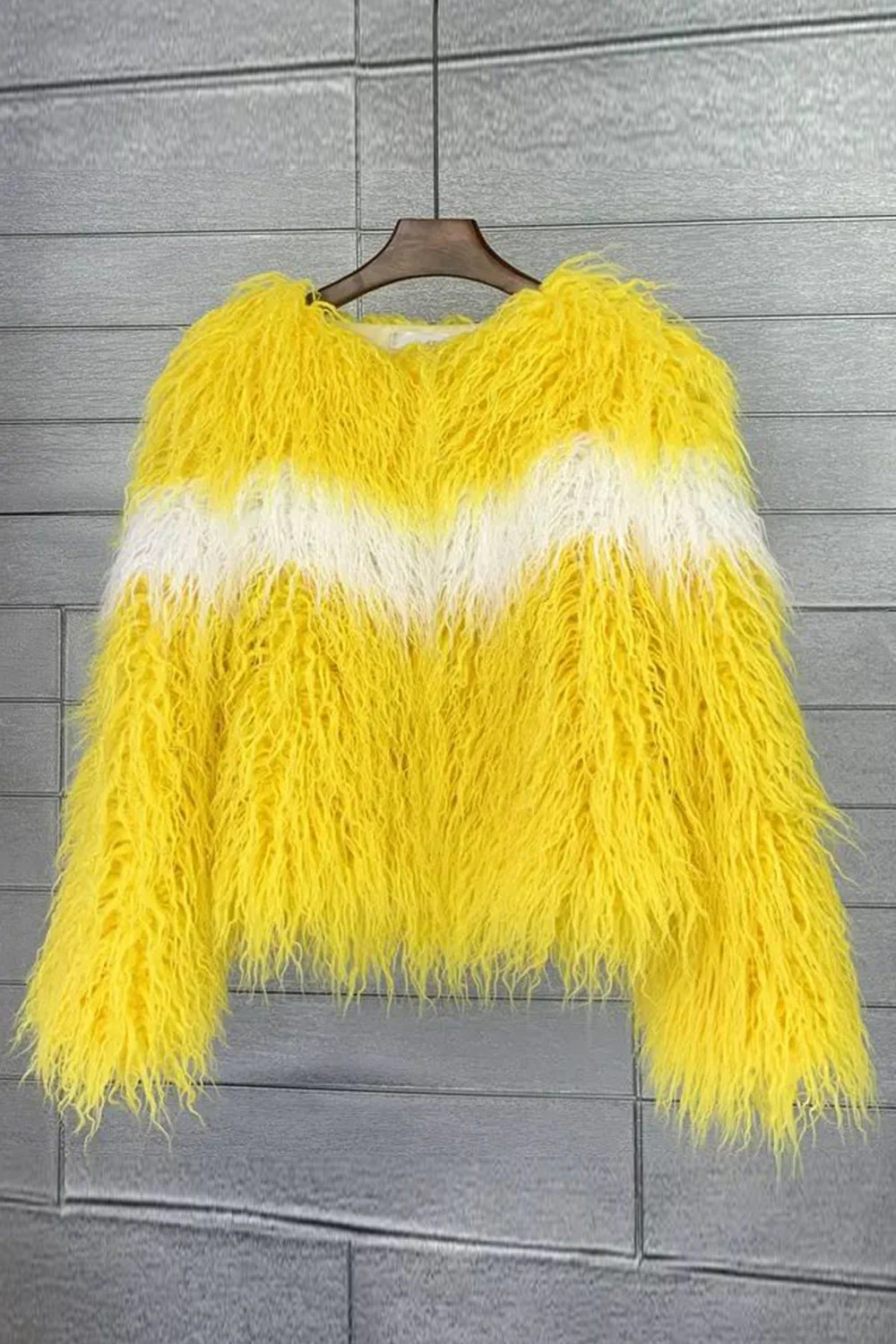 Shearling Faux Fur Coat Orange Thickened Women Coat - Image 11