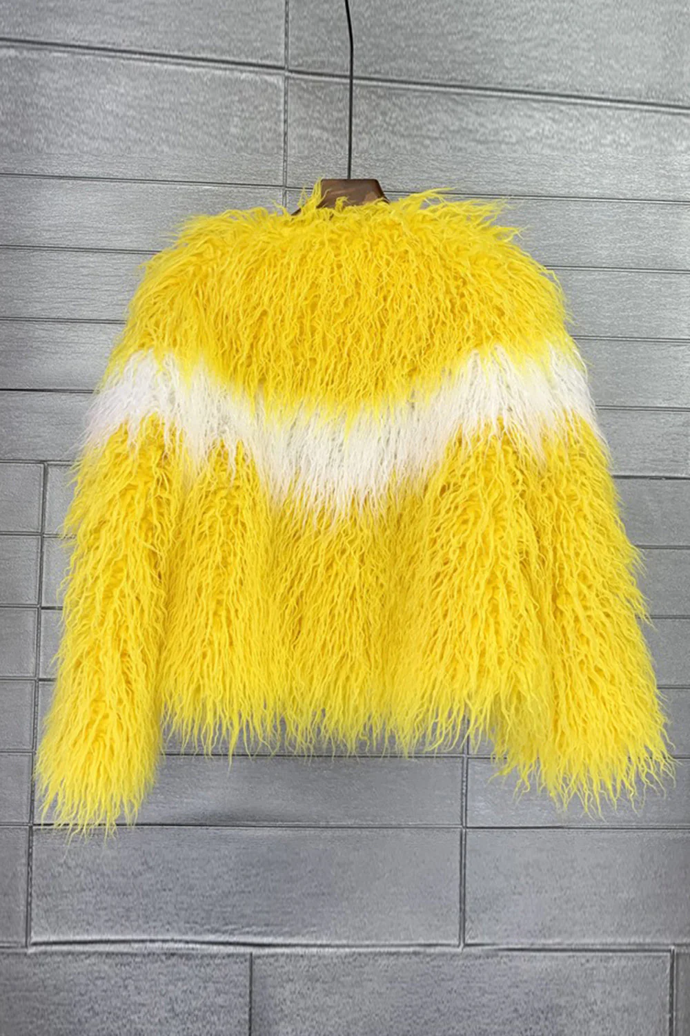 Shearling Faux Fur Coat Orange Thickened Women Coat - Image 12