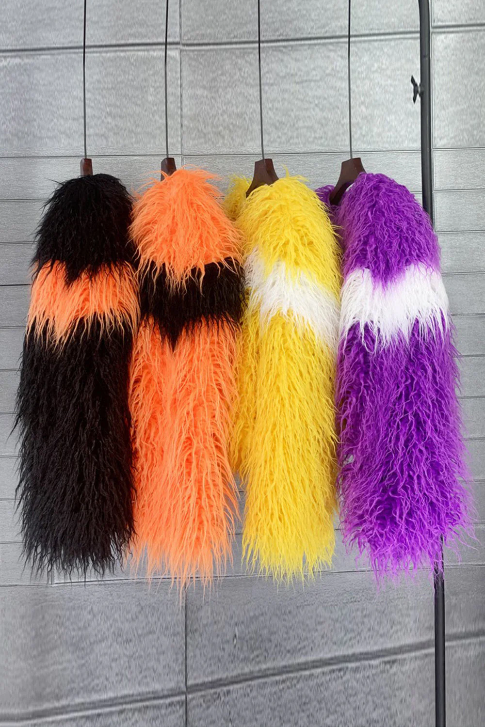 Shearling Faux Fur Coat Orange Thickened Women Coat - Image 4
