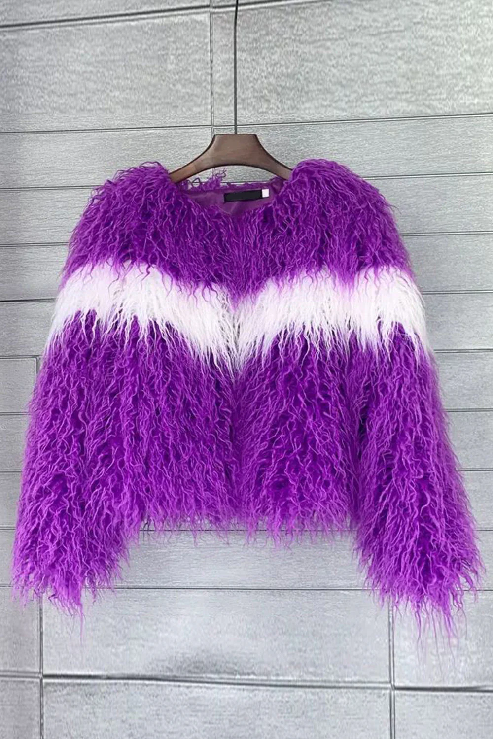 Shearling Faux Fur Coat Orange Thickened Women Coat - Image 8