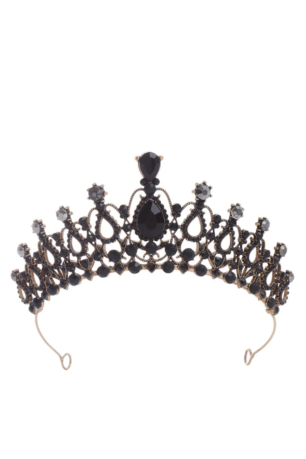 Silver Crystal Prom Queen Pageant Crown Tiara - Image 3