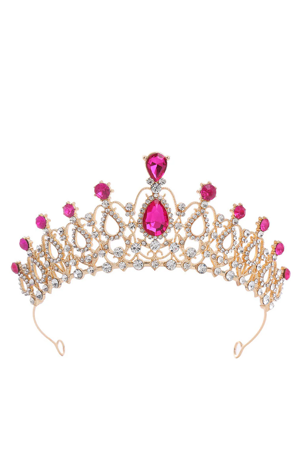 Silver Crystal Prom Queen Pageant Crown Tiara - Image 7