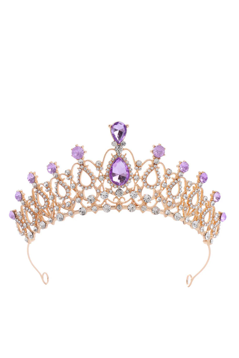 Silver Crystal Prom Queen Pageant Crown Tiara - Image 8
