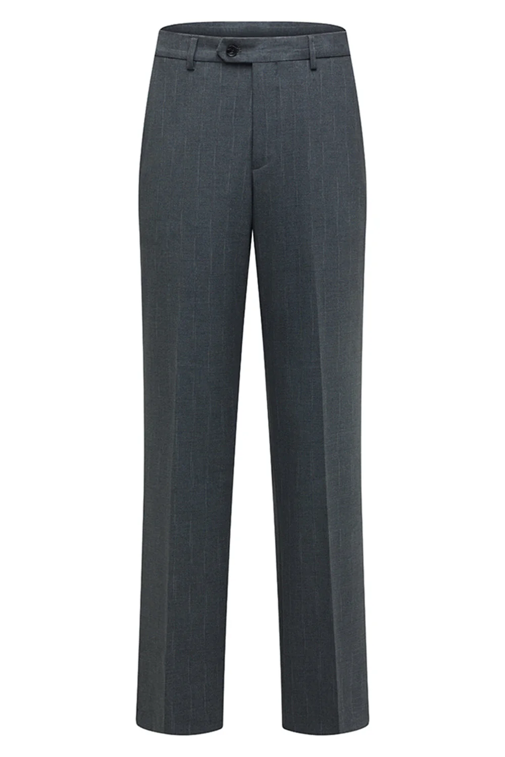 Single Breasted Grey Notched Lapel Men's 3 Piece Suits - Image 7