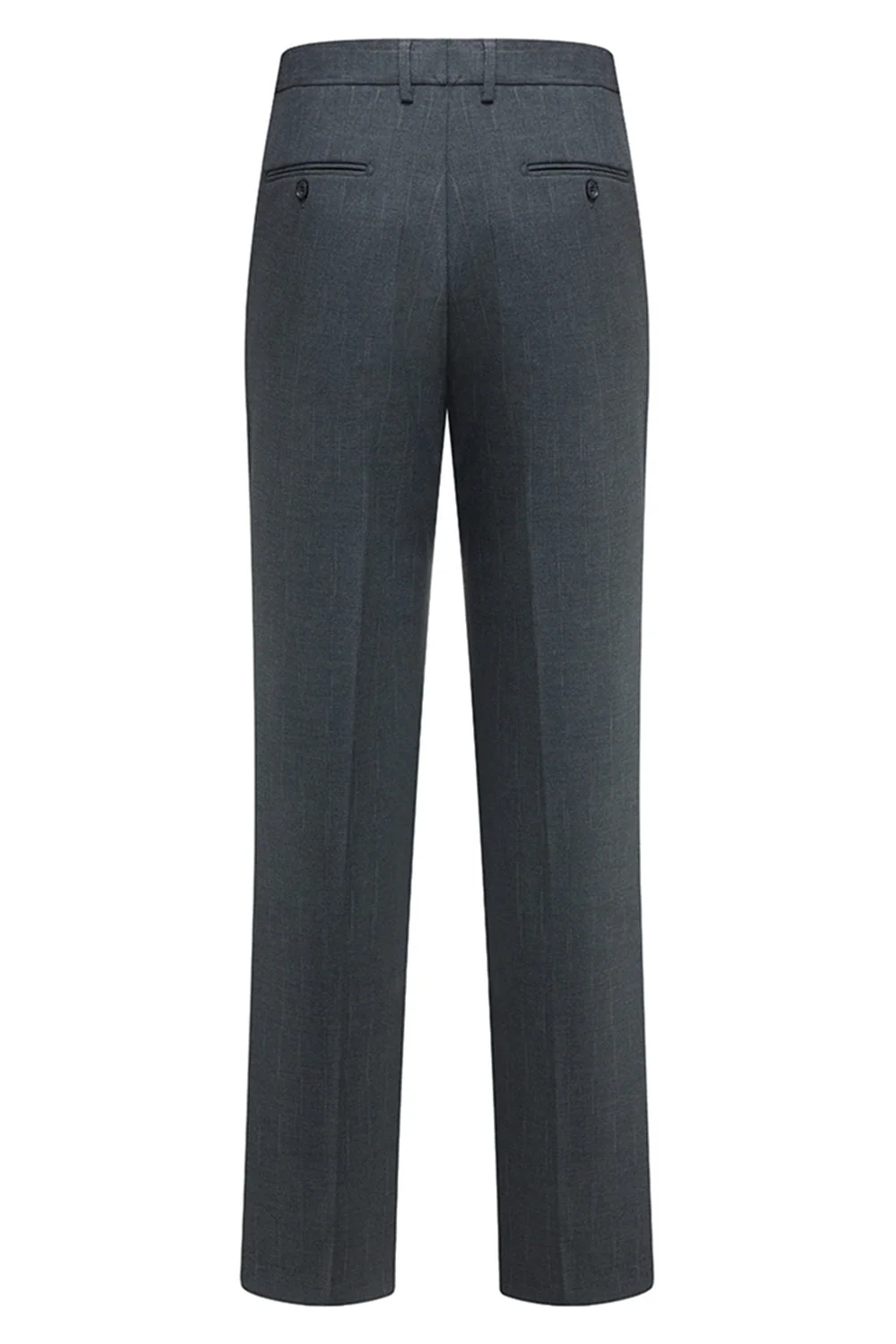 Single Breasted Grey Notched Lapel Men's 3 Piece Suits - Image 8