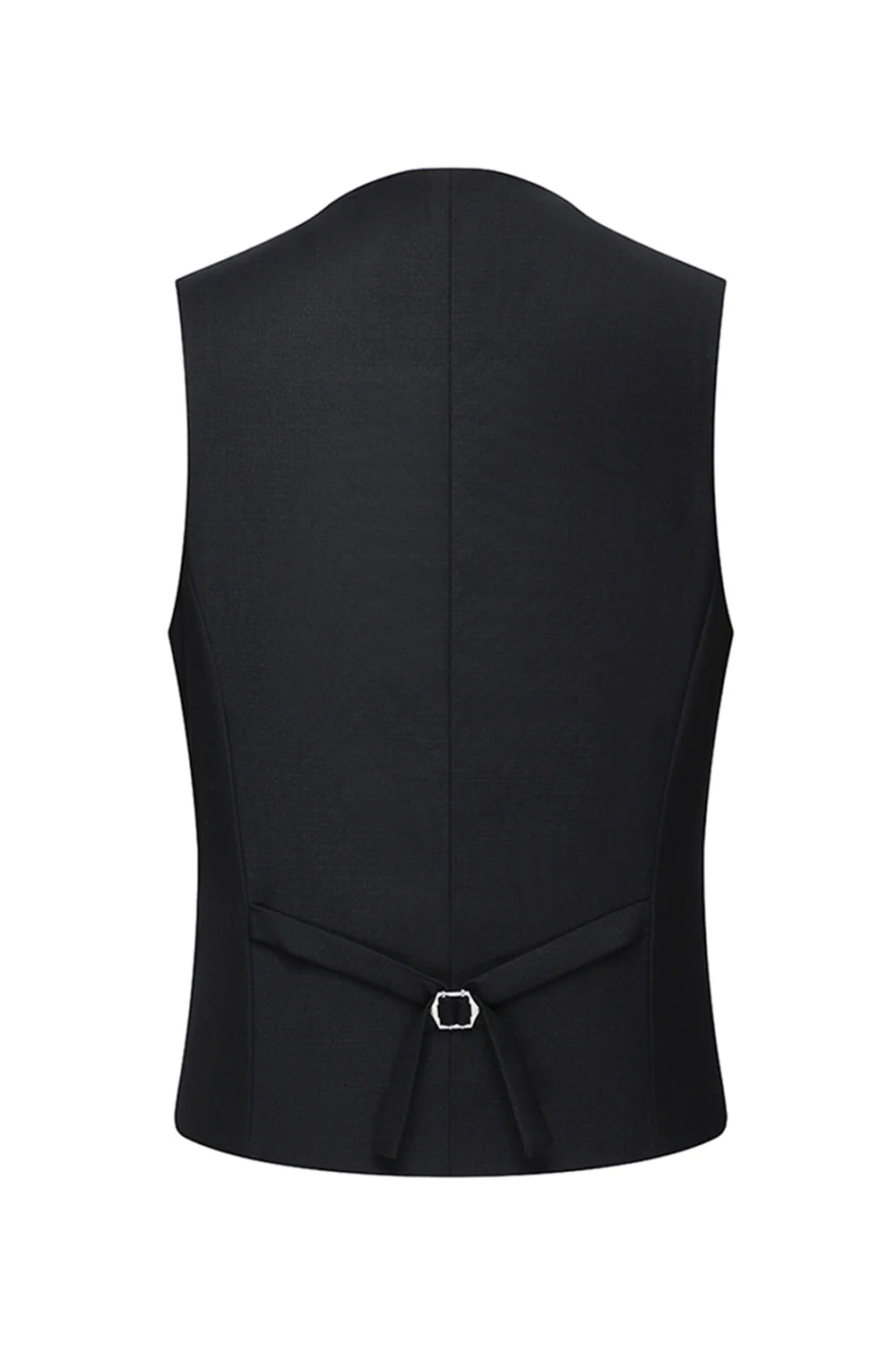 Single Breasted Notched Lapel Black 3 Piece Men's Suits - Image 5