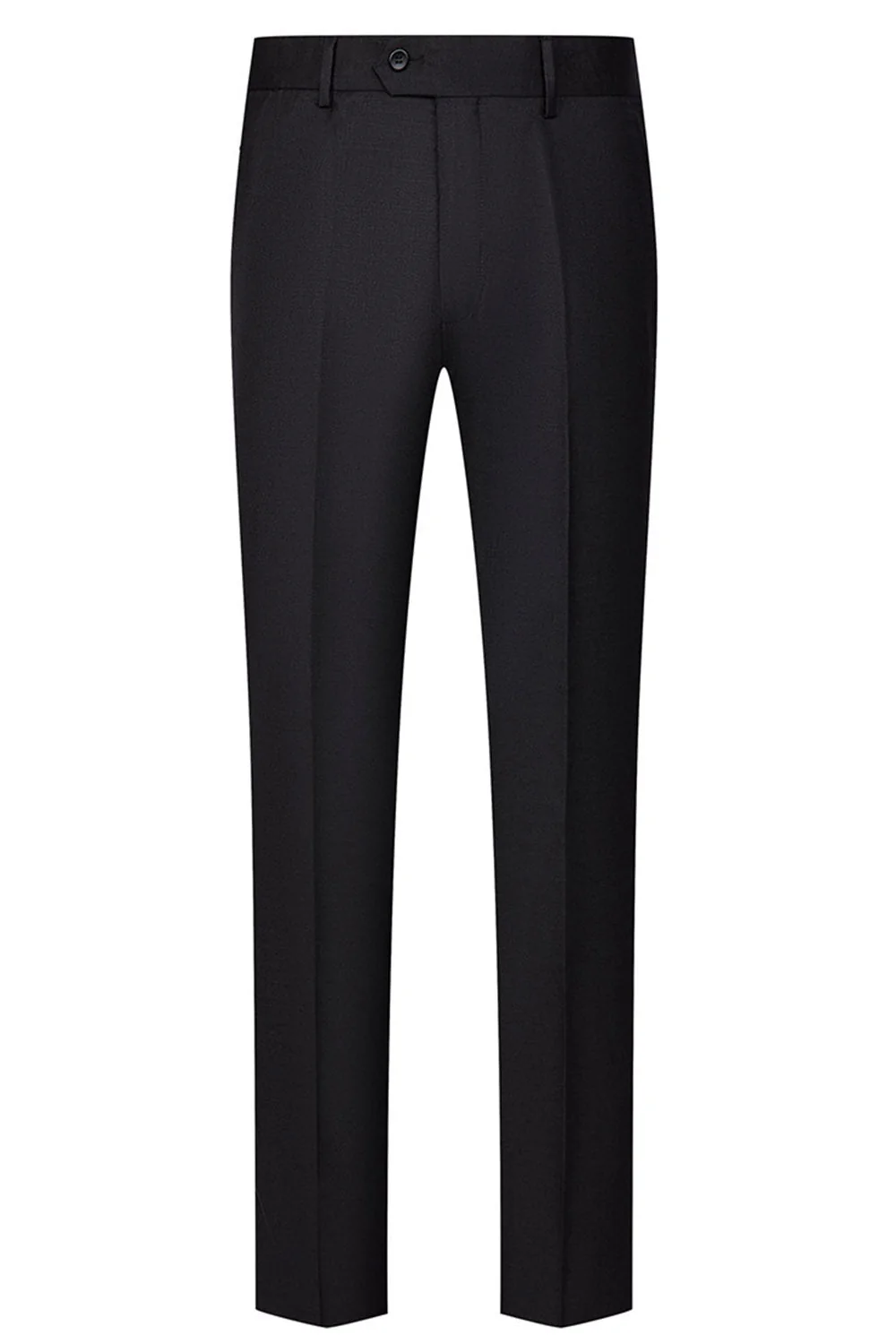 Slim Fit 3 Piece Peak Lapel Men's Black Suits - Image 5