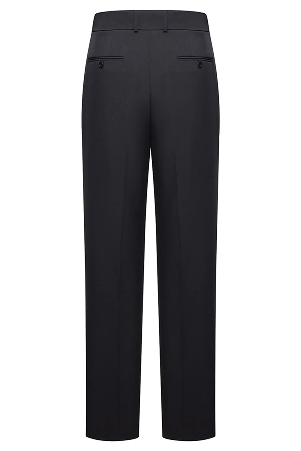 Slim Fit Peak Lapel 2 Piece Men's Black Suits - Image 6