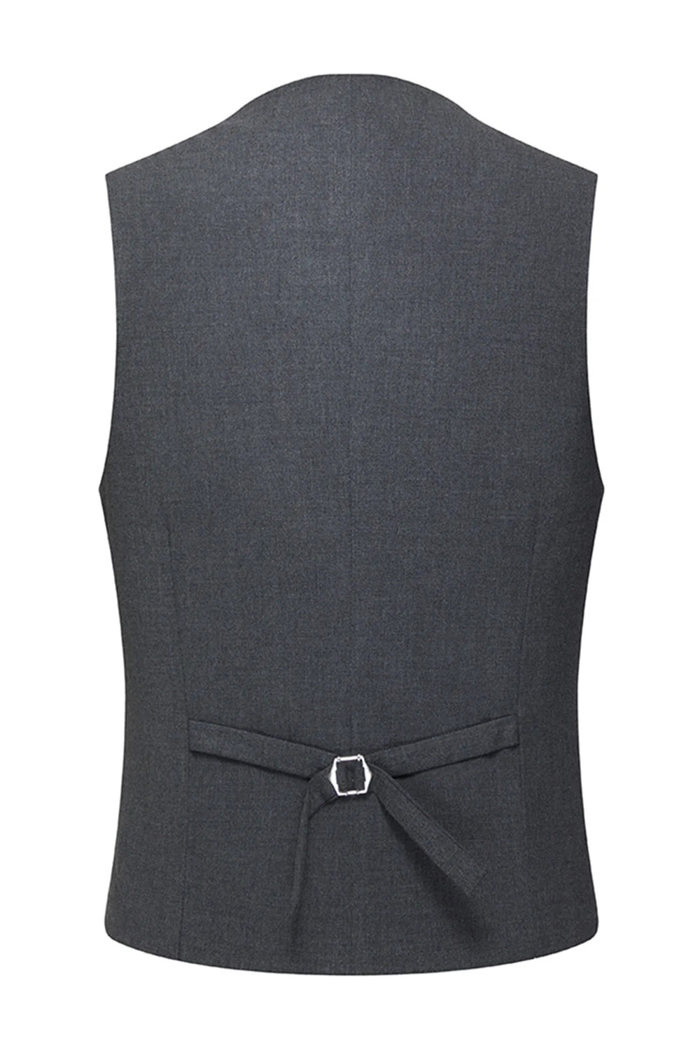 Slim Fit Peak Lapel Men's 3 Piece Grey Suits - Image 6