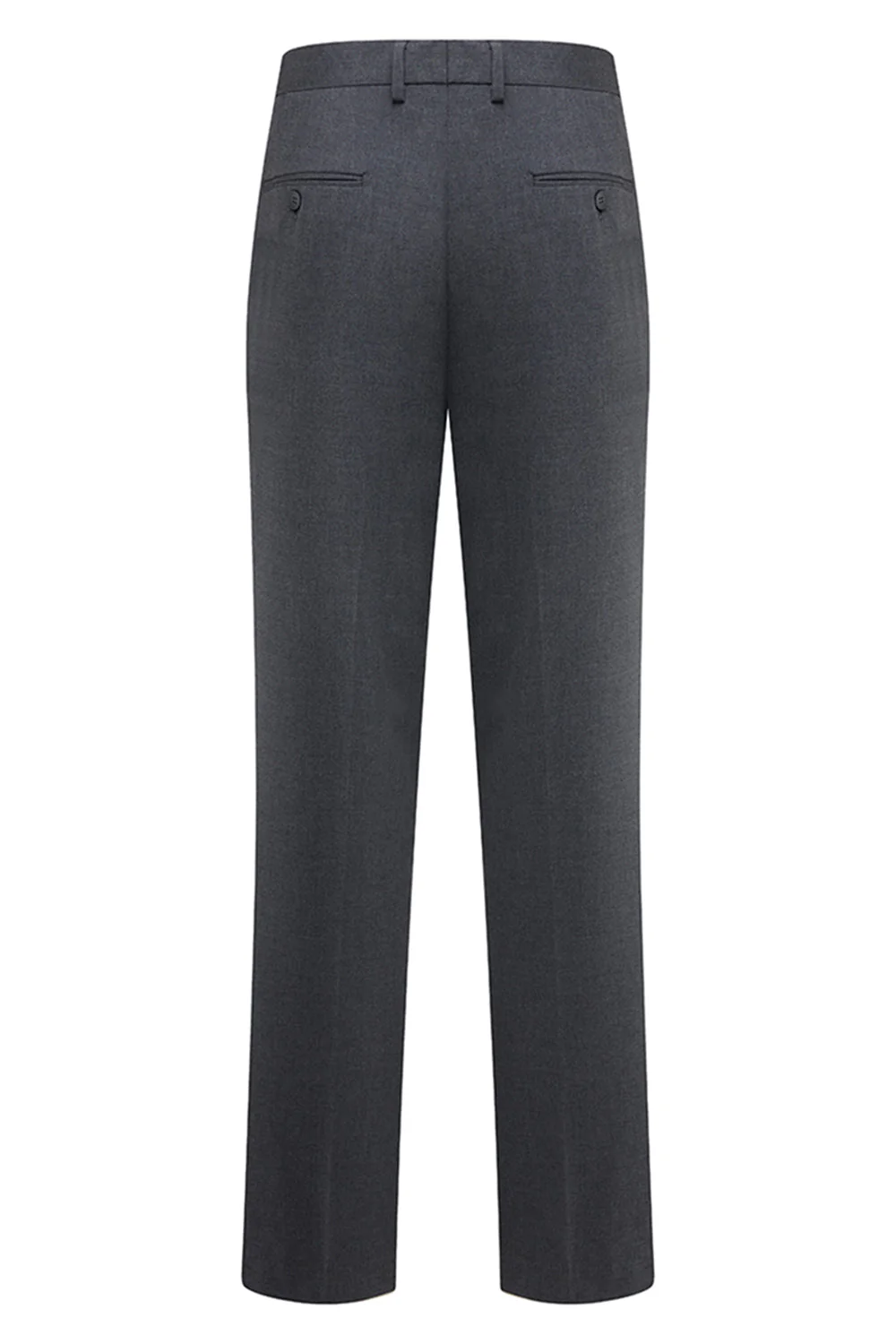 Slim Fit Peak Lapel Men's 3 Piece Grey Suits - Image 8