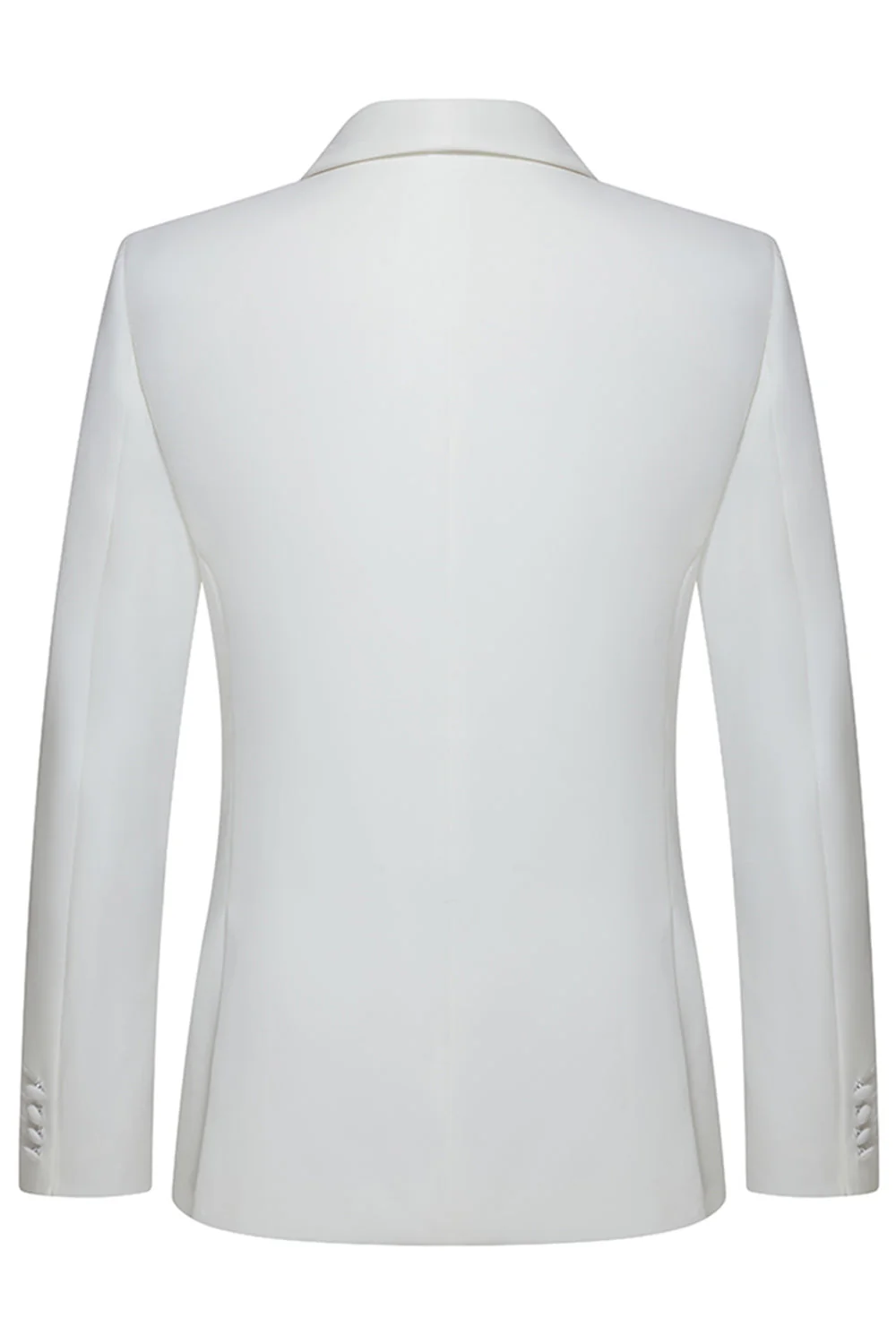 Slim Fit White Shawl Lapel 3 Piece Men's Wedding Suits - Image 3