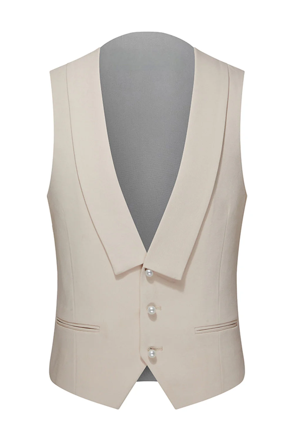 Slim Fit White Shawl Lapel 3 Piece Men's Wedding Suits - Image 5