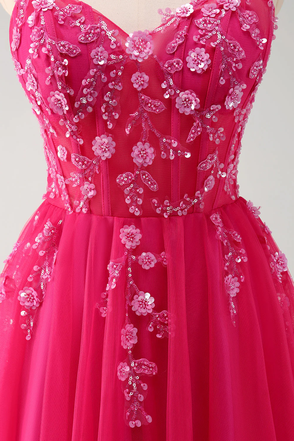 Sparkly A-Line Royal Blue Spaghetti Straps Corset Long Prom Dress - Image 21