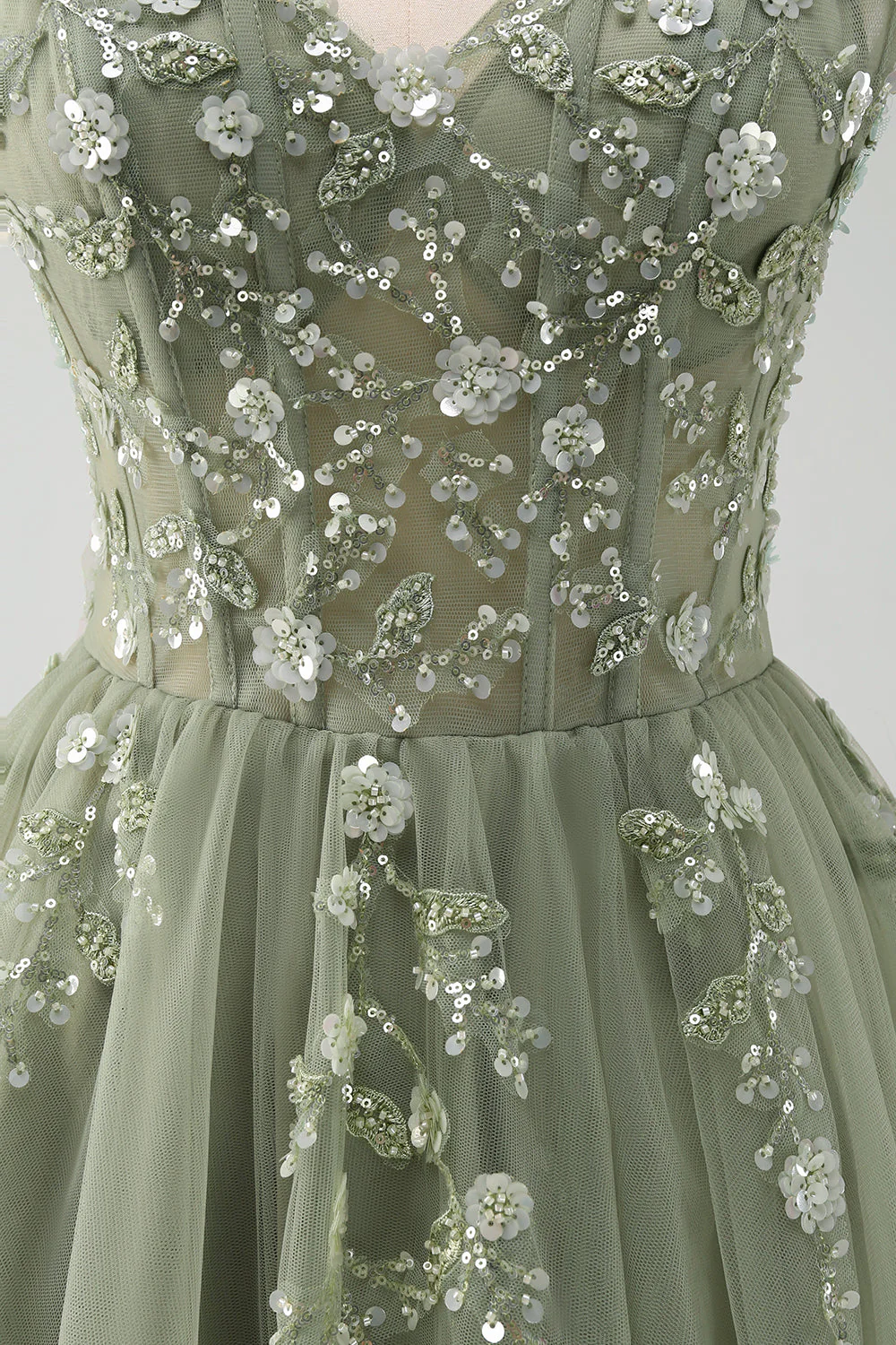 Sparkly A-Line Royal Blue Spaghetti Straps Corset Long Prom Dress - Image 28