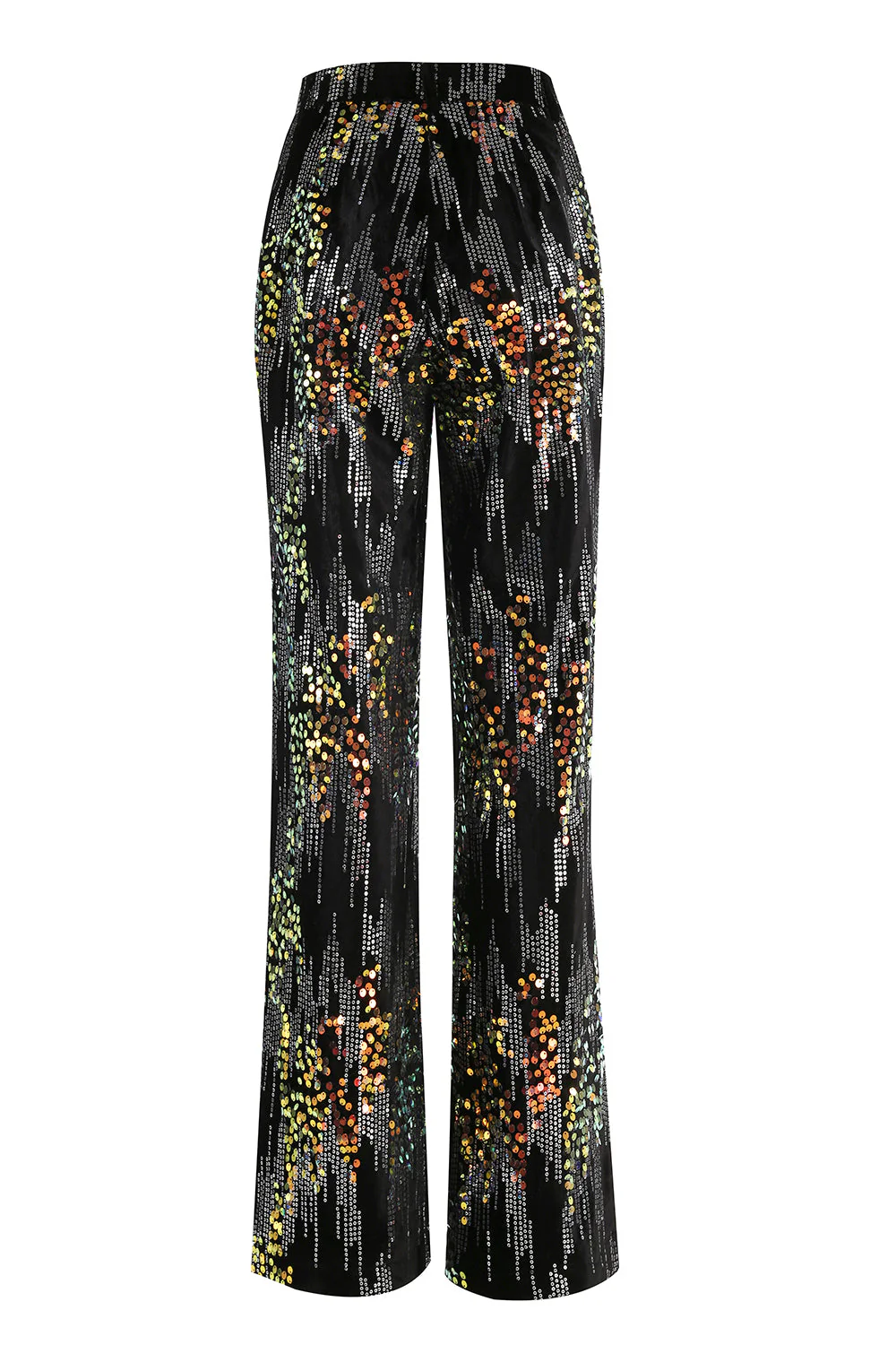Sparkly Black Peak Lapel 2 Piece Women's Prom Suit - Image 8