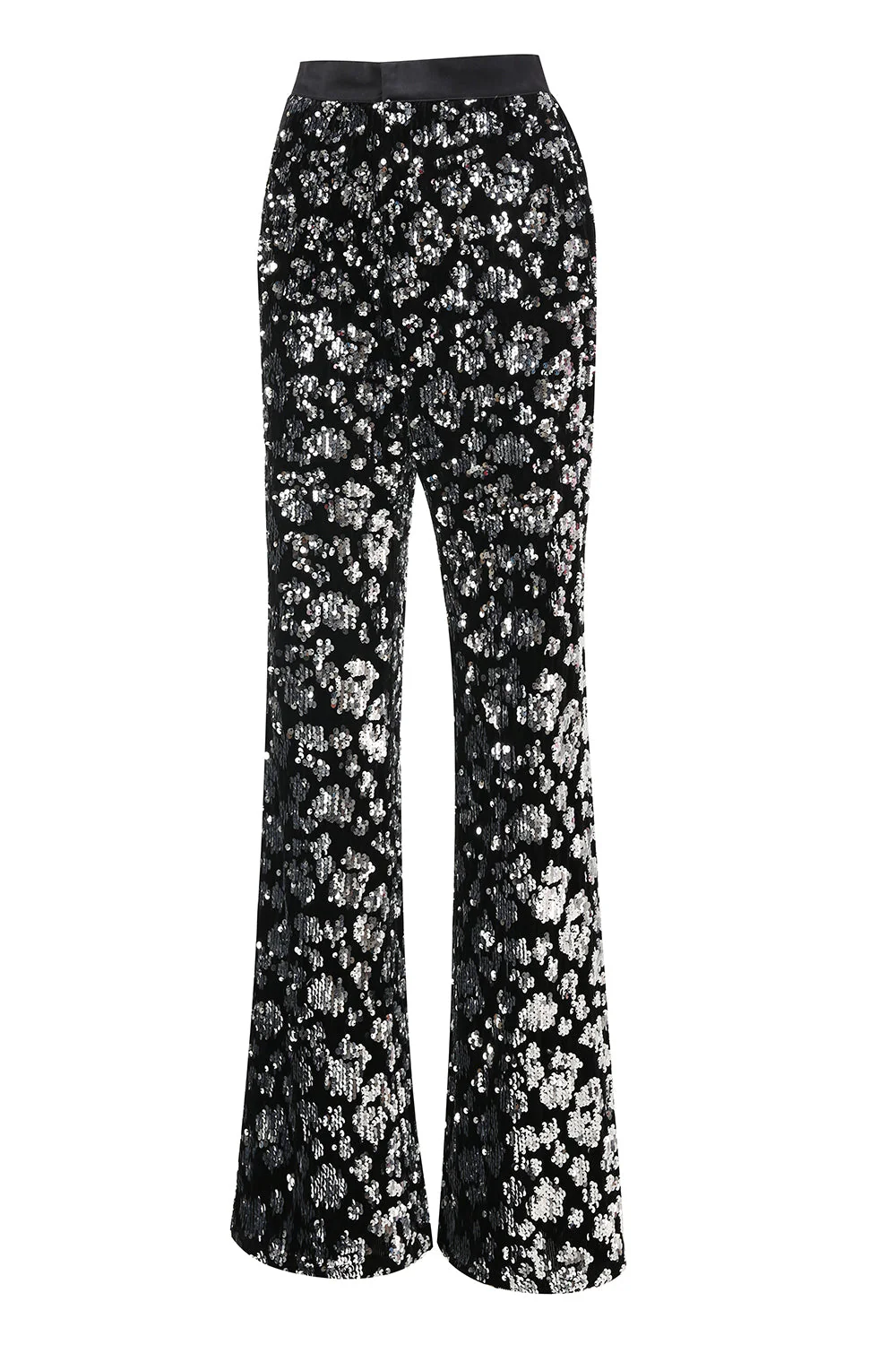 Sparkly Black Slim Fit 2 Piece Women's Prom Suit with Sash - Image 8