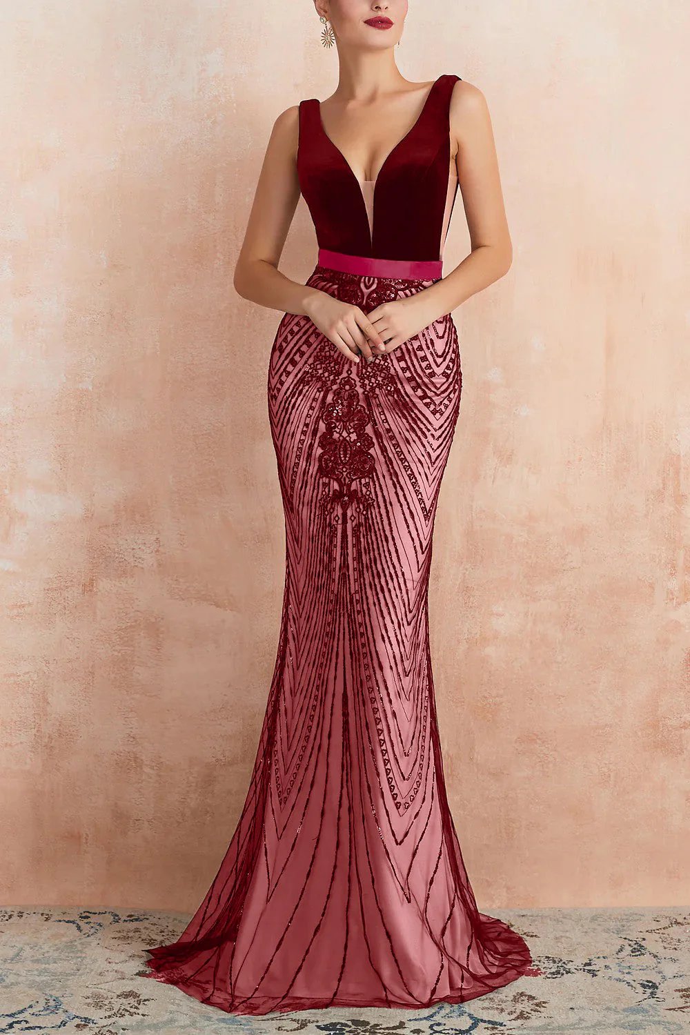 Mermaid Sequins Black Dress - Image 16