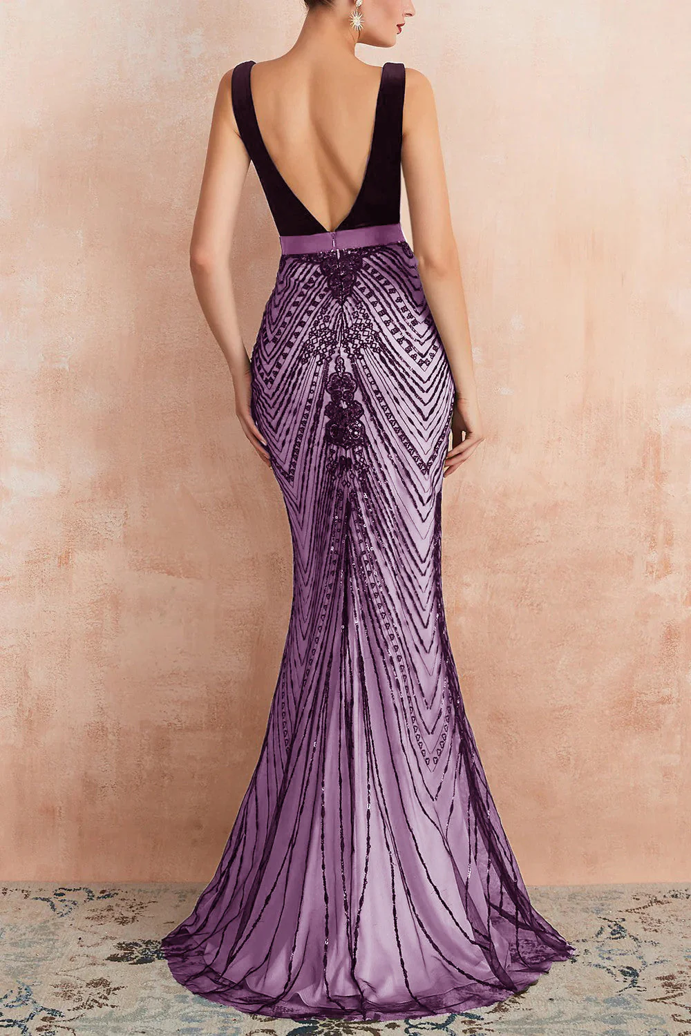 Mermaid Sequins Black Dress - Image 11