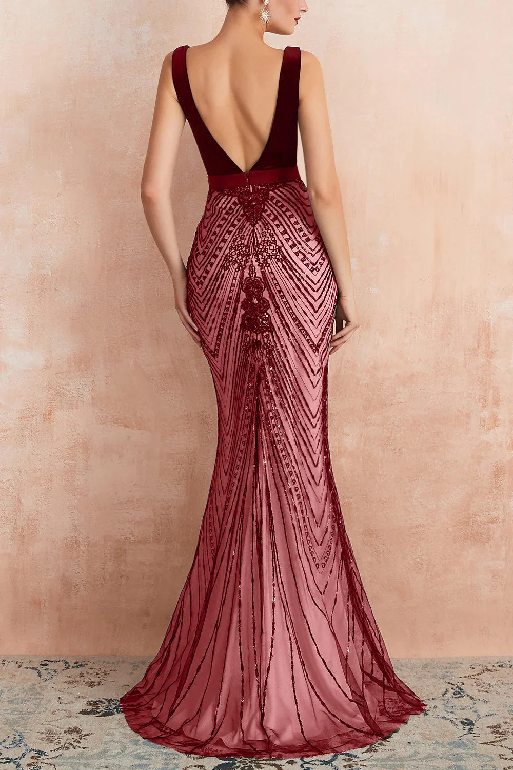Mermaid Sequins Black Dress - Image 15