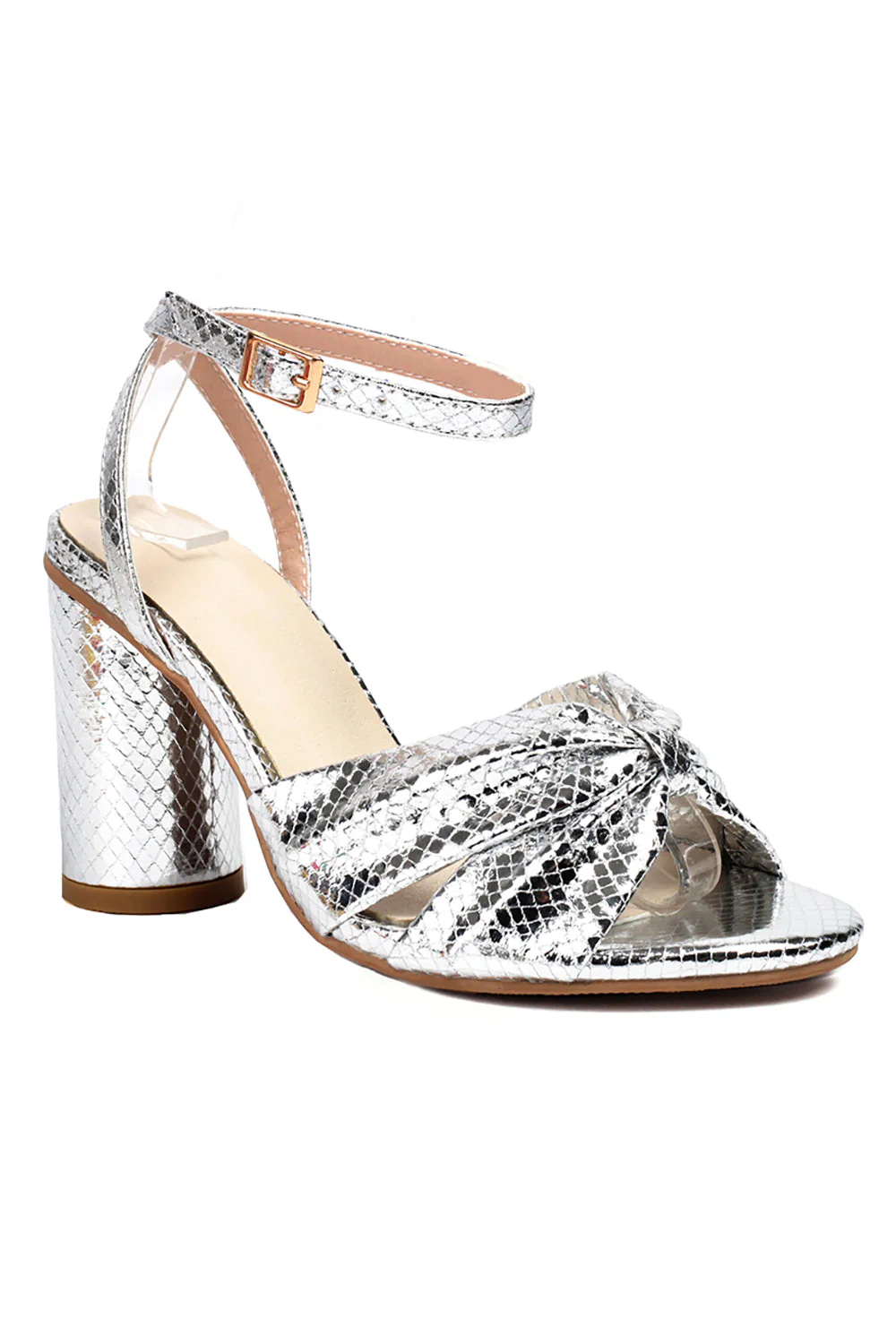 Sparkly Fuchsia Bow Women High Heels - Image 4