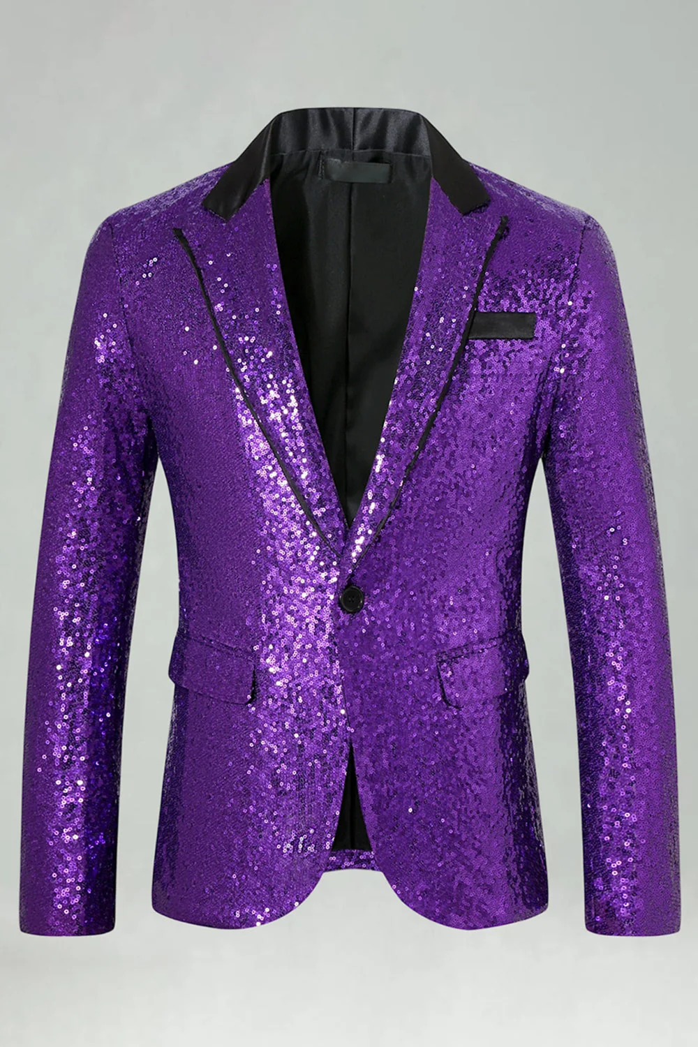 Sparkly Gold Peak Lapel Men's Prom Blazer - Image 11