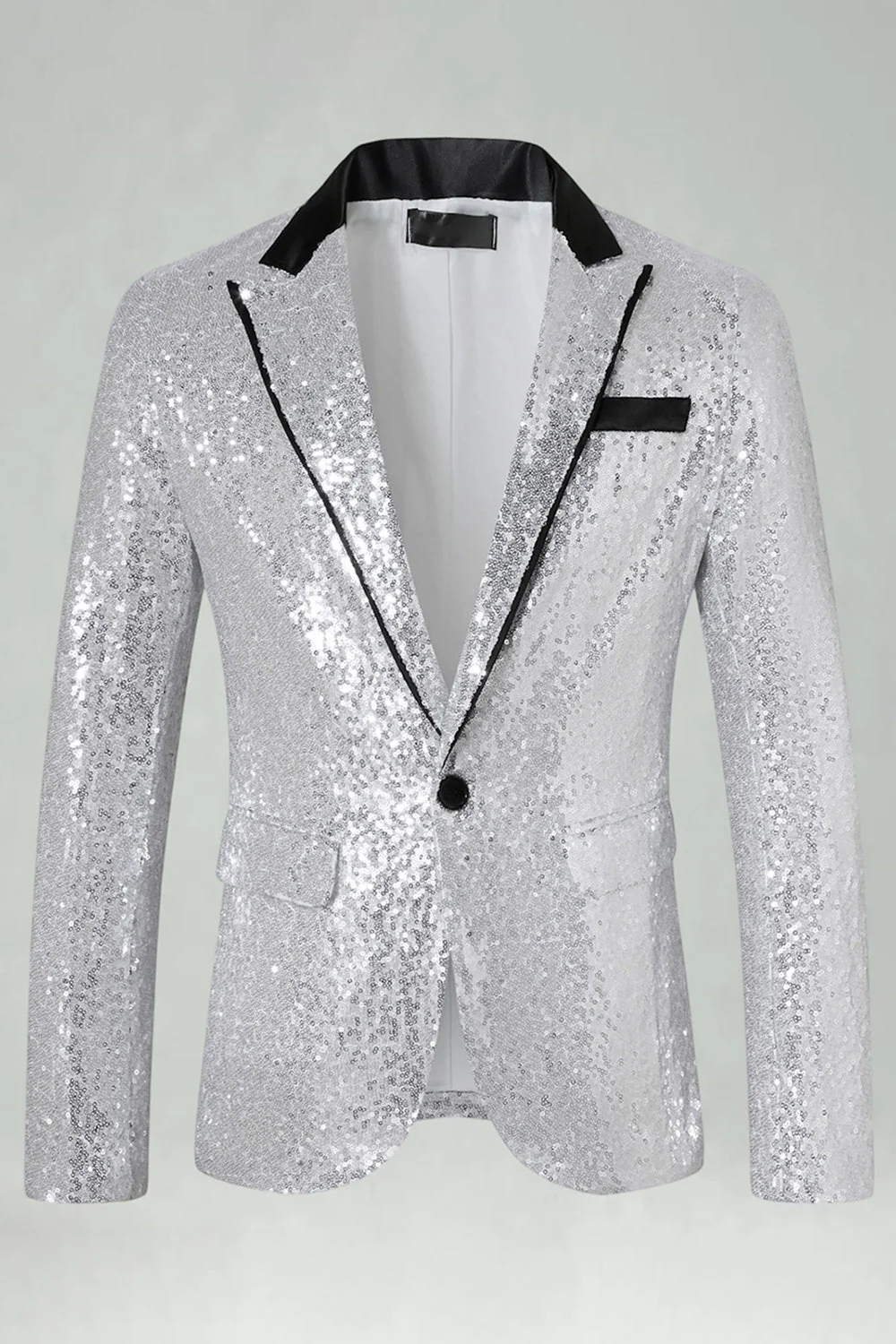 Sparkly Gold Peak Lapel Men's Prom Blazer - Image 12