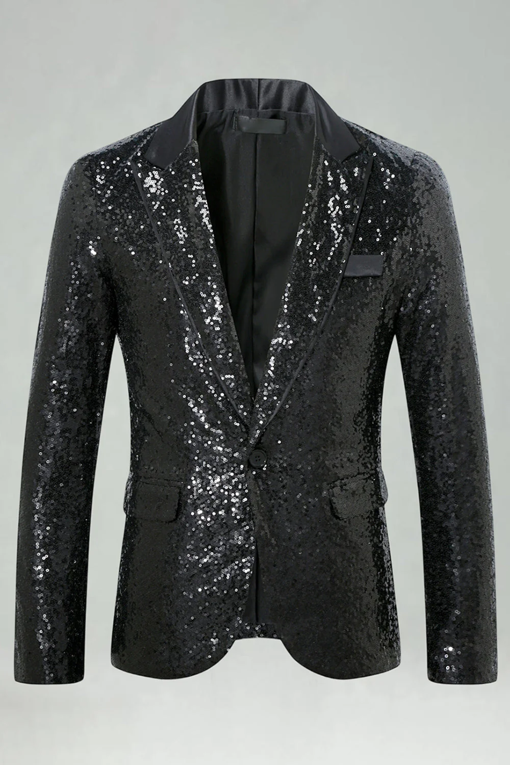 Sparkly Gold Peak Lapel Men's Prom Blazer - Image 7