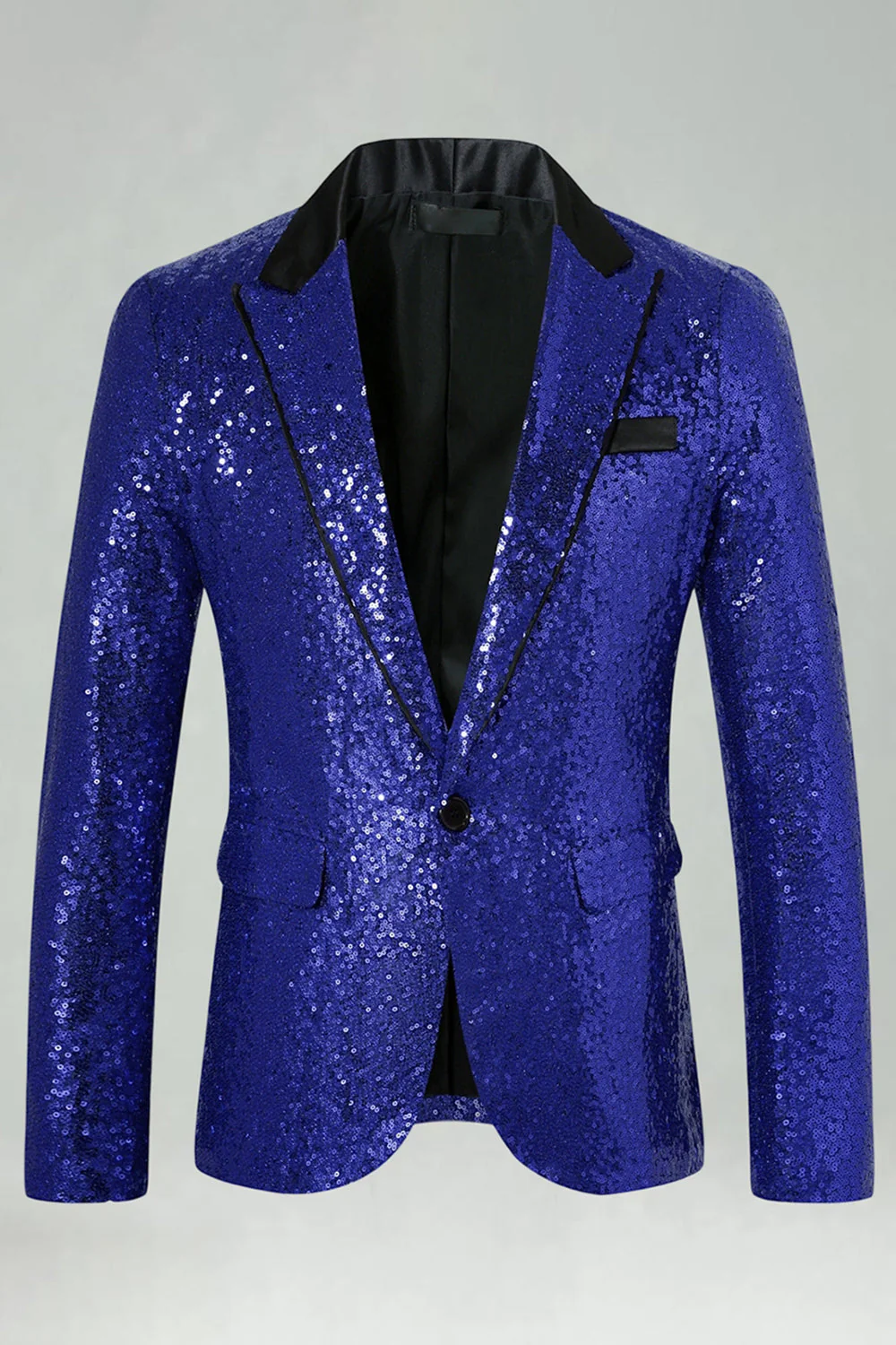 Sparkly Gold Peak Lapel Men's Prom Blazer - Image 8