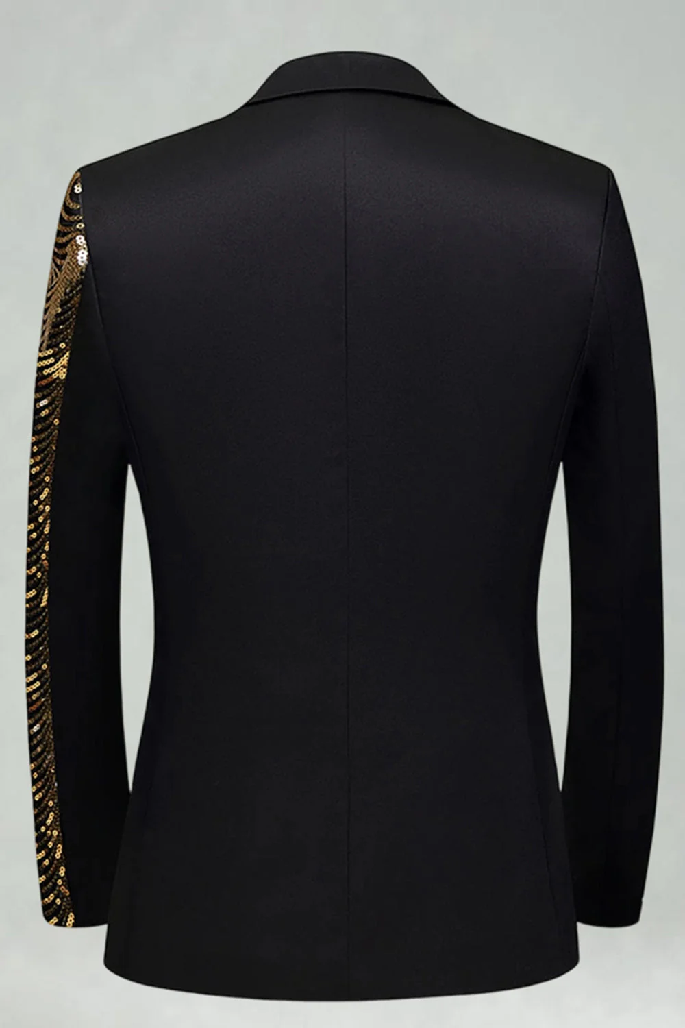 Sparkly Golden Notched Lapel 2 Pieces Men's Prom Suits - Image 3