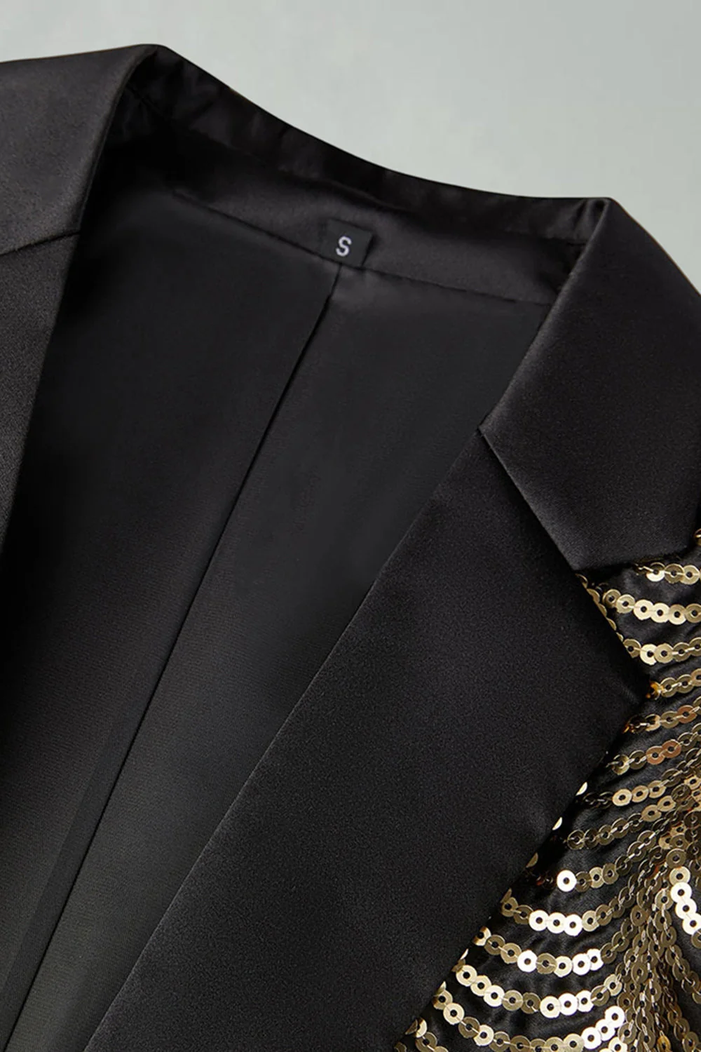Sparkly Golden Notched Lapel 2 Pieces Men's Prom Suits - Image 4