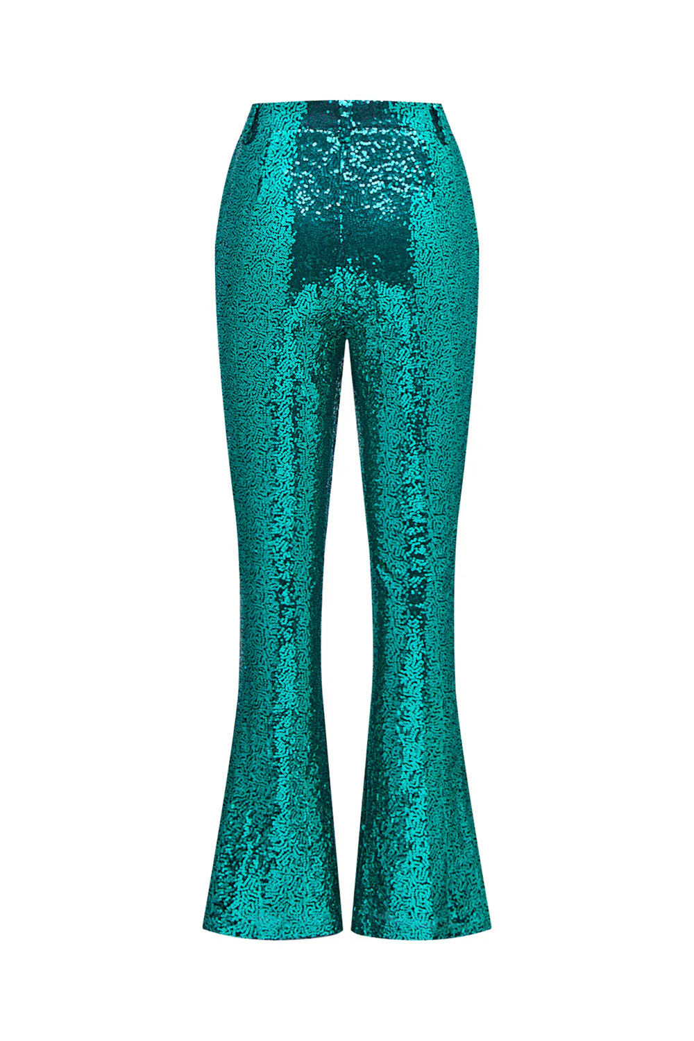 Sparkly Green Sequins Notched Lapel Women Suits with Belt - Image 7
