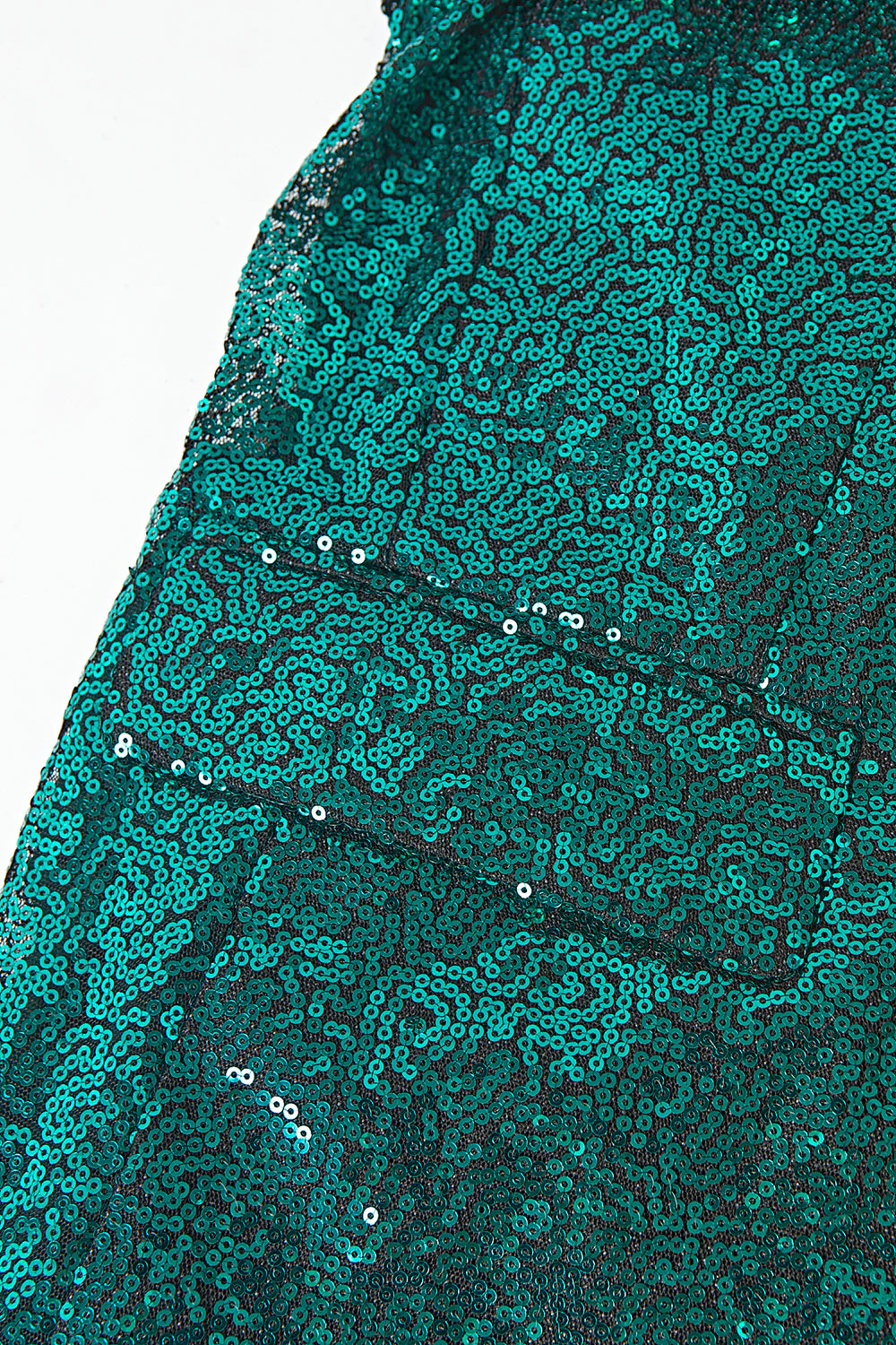 Sparkly Green Sequins Notched Lapel Women Suits with Belt - Image 9
