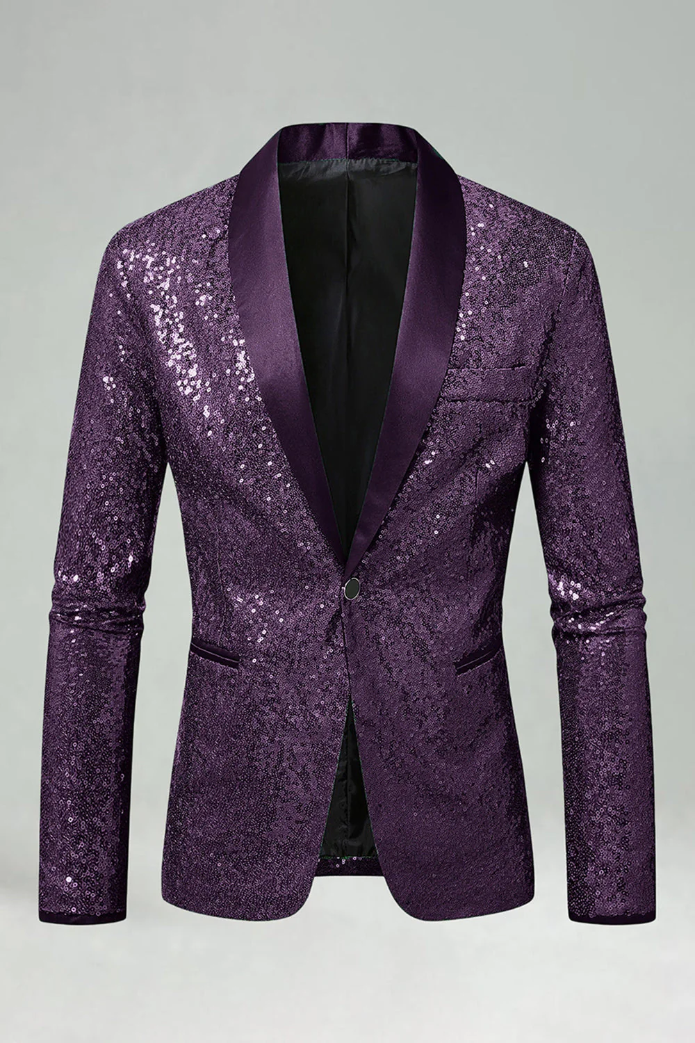 Sparkly Green Shawl Lapel Men's Prom Blazer - Image 13