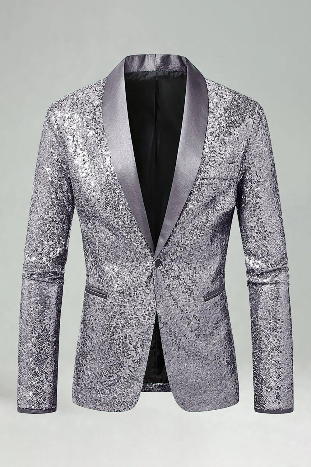 Sparkly Green Shawl Lapel Men's Prom Blazer - Image 15