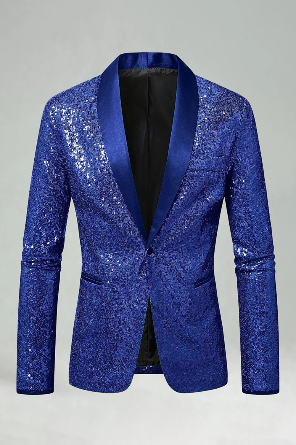 Sparkly Green Shawl Lapel Men's Prom Blazer - Image 8