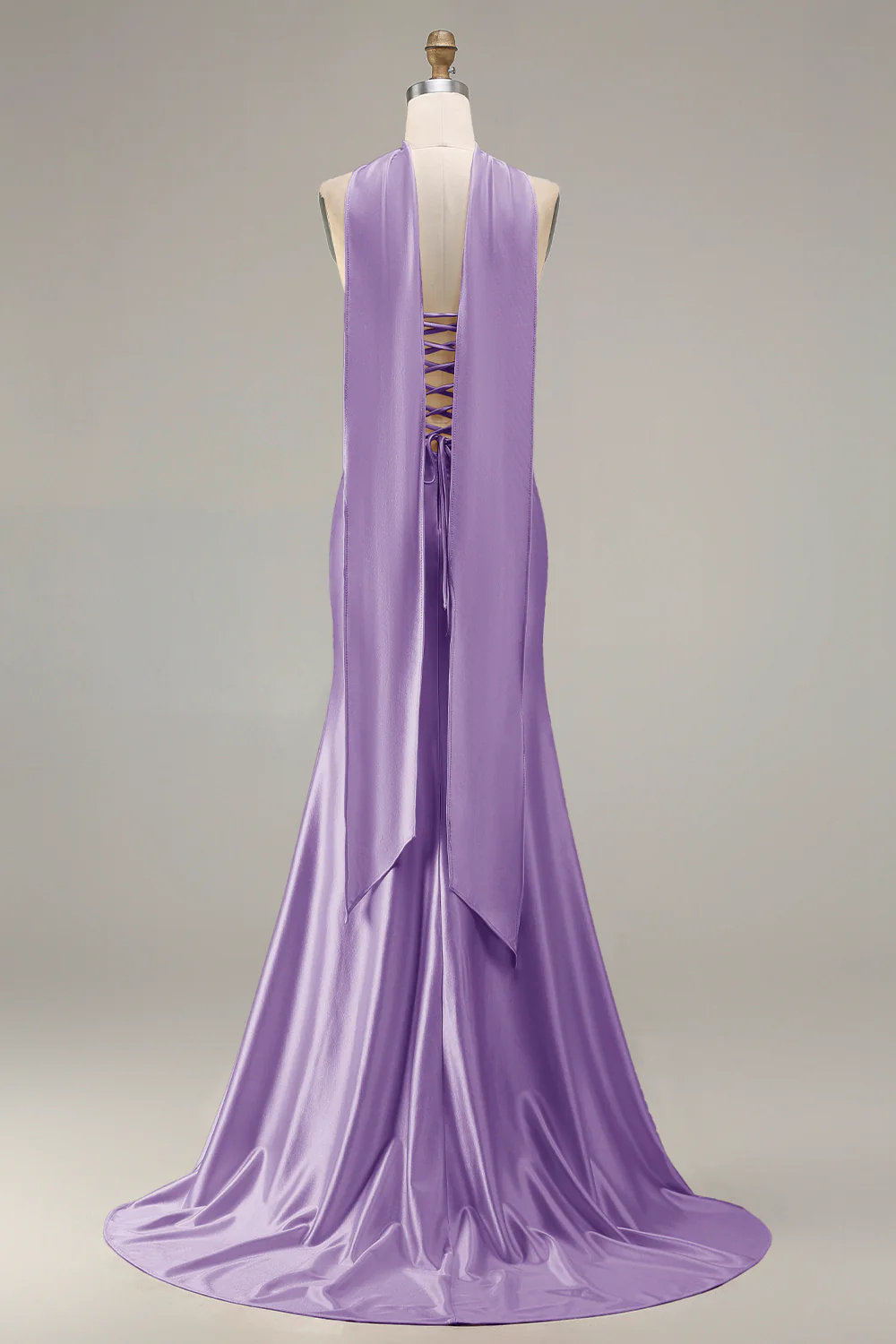 Champagne Strapless Mermaid Beaded Convertible Long Prom Dress - Image 20