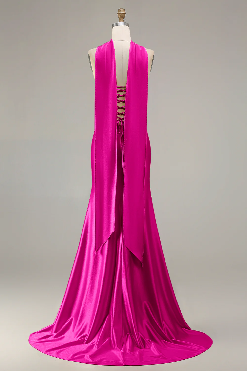 Champagne Strapless Mermaid Beaded Convertible Long Prom Dress - Image 22
