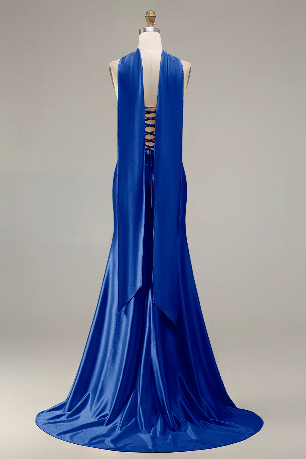 Champagne Strapless Mermaid Beaded Convertible Long Prom Dress - Image 24