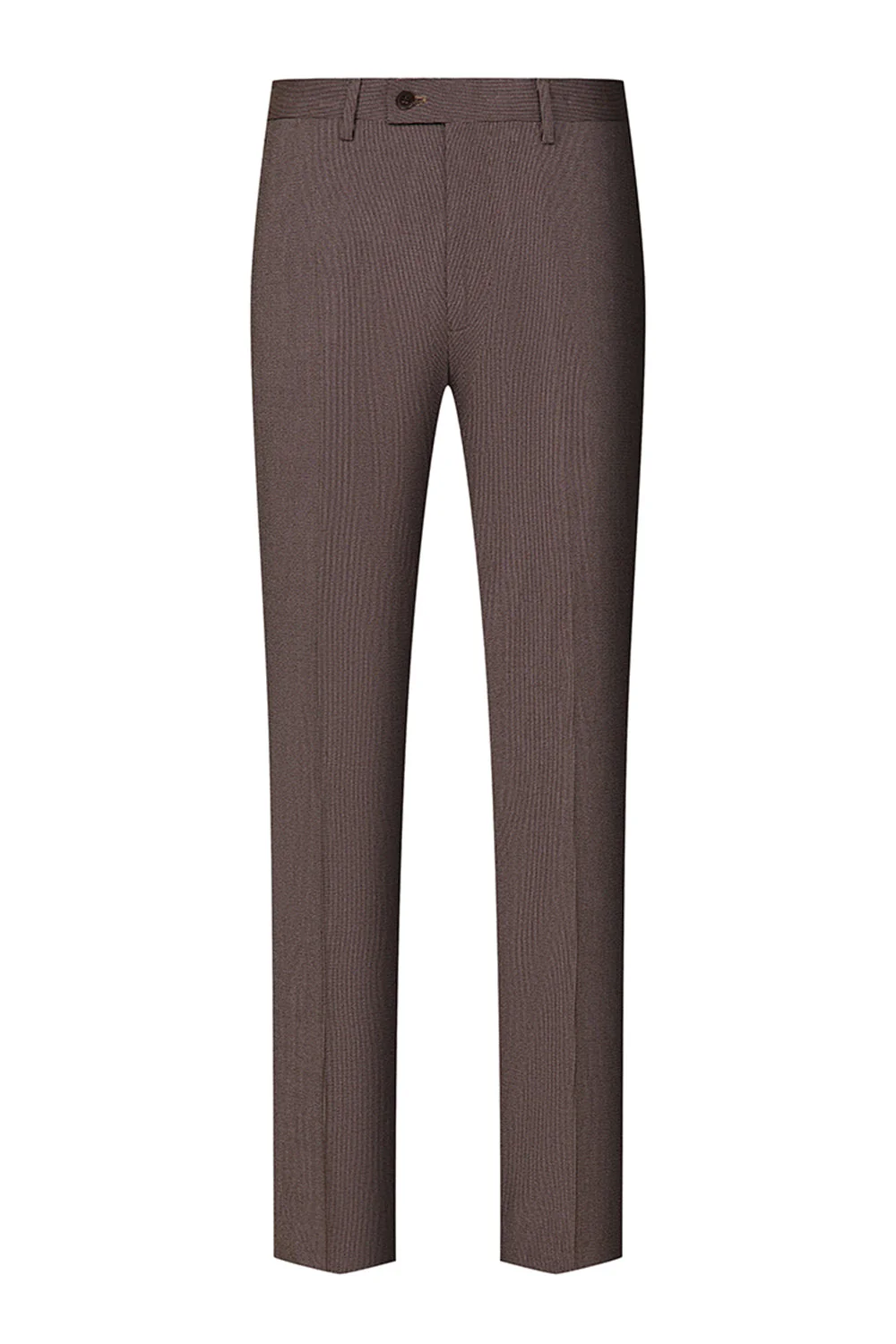 Taupe 3 Piece Slim Fit Notched Lapel One Button Men's Formal Suits - Image 5