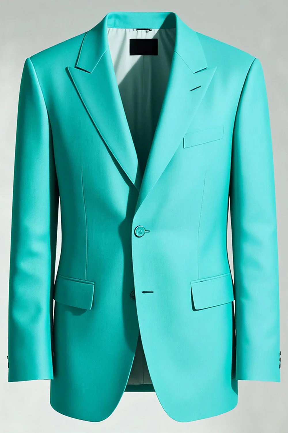 Turquoise Peak Lapel 2 Piece Men's Prom Suits - Image 4