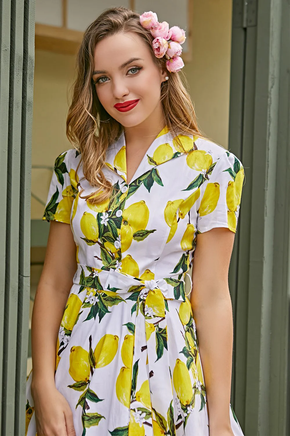 Vintage Print 1950s Swing Dress - Image 8