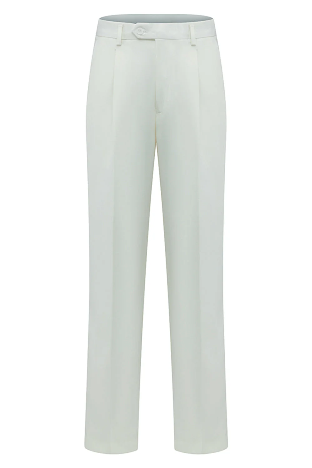 White 2 Piece Double Breasted Peak Lapel Men's Wedding Suits - Image 5
